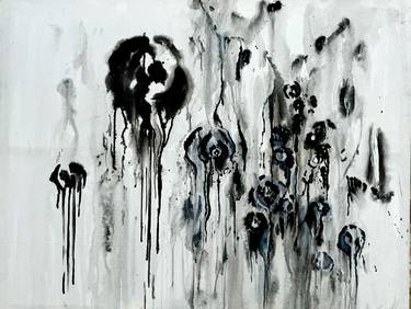 Original Black & White Abstract Paintings by Jasmin Rowlandson