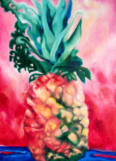 Pineapple. Painting from the movie "The White Lotus" 2021. thumb