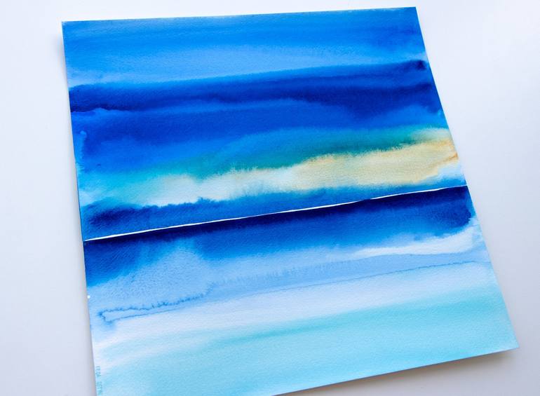 Original Abstract Seascape Painting by Frida Ostin