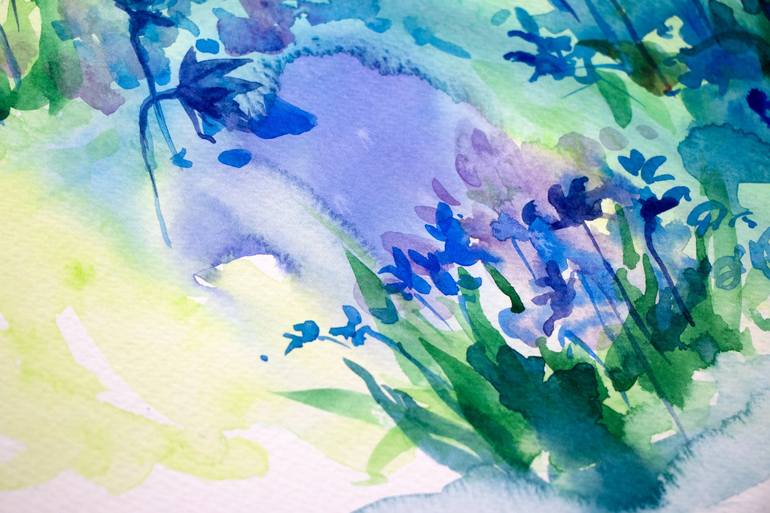 Original Abstract Botanic Painting by Frida Ostin