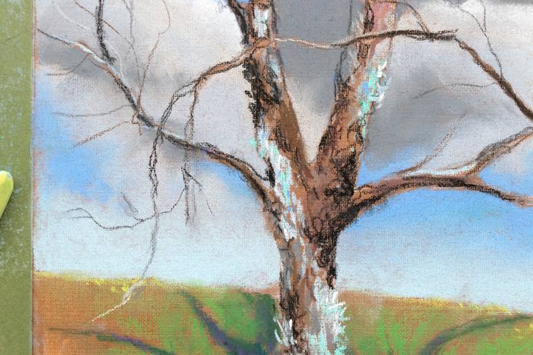 Original Impressionism Tree Painting by Frida Ostin