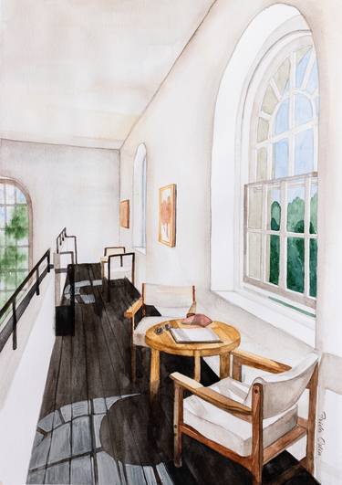 Print of Fine Art Interiors Paintings by Frida Ostin