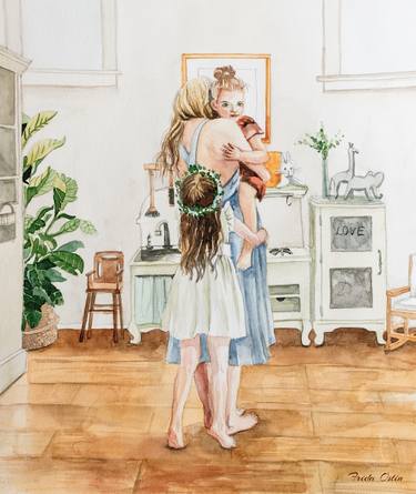 Print of Figurative Children Paintings by Frida Ostin