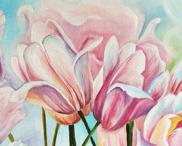 Original Fine Art Floral Painting by Frida Ostin