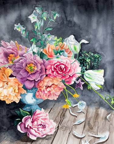 Print of Floral Paintings by Frida Ostin