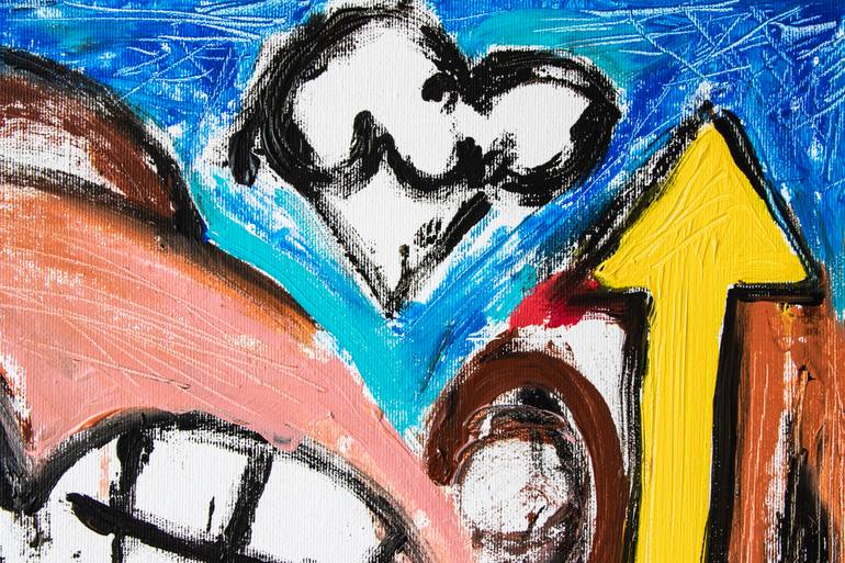 Original Abstract People Painting by Frida Ostin