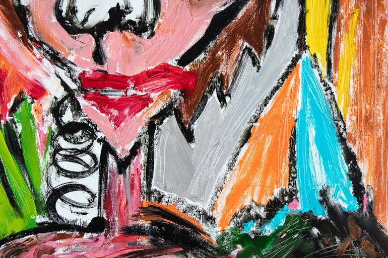 Original Abstract People Painting by Frida Ostin