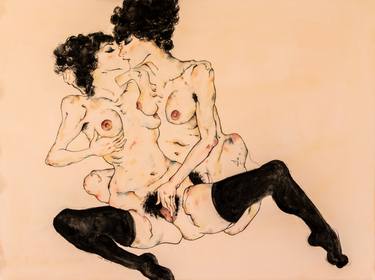 Original Erotic Painting by Frida Ostin
