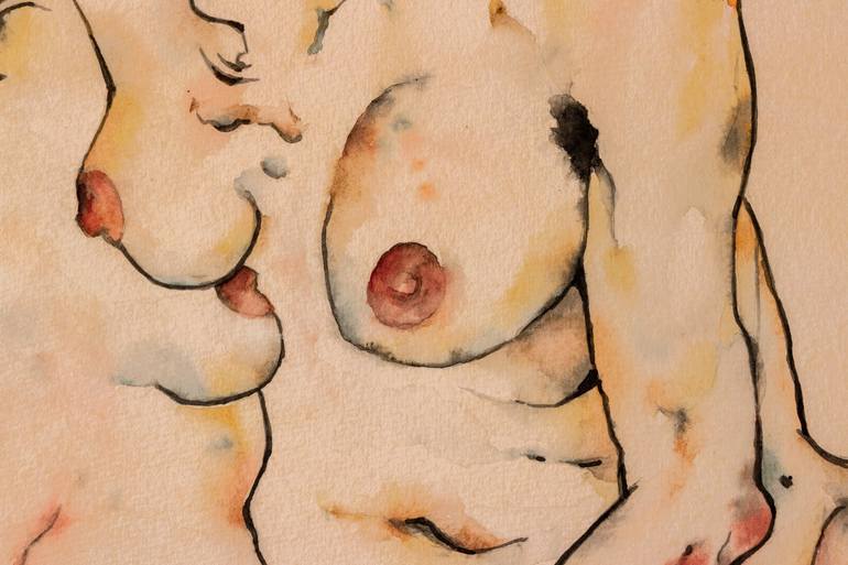 Original Conceptual People Painting by Frida Ostin