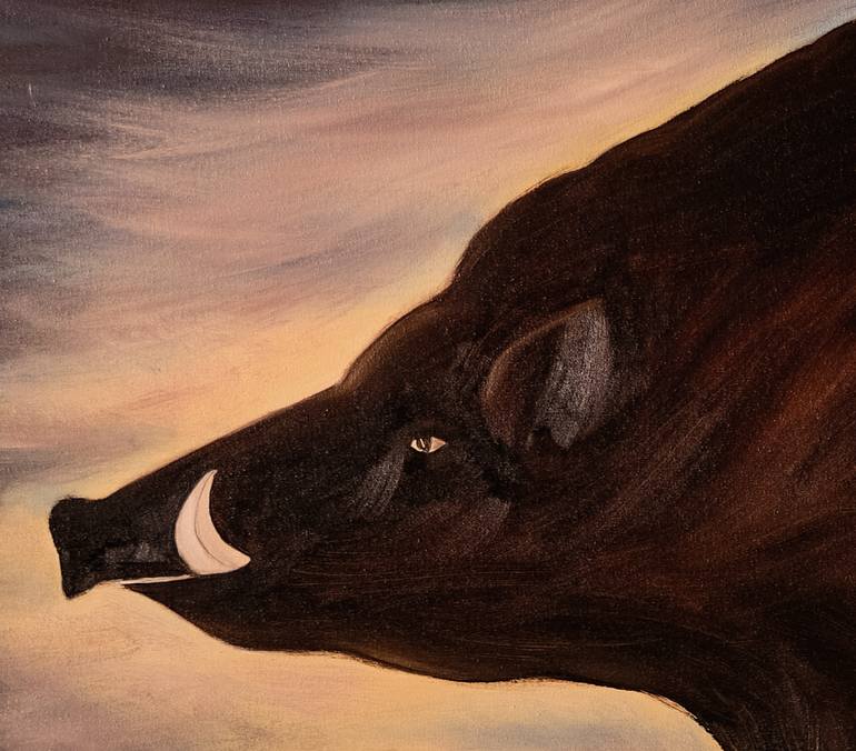 Original Conceptual Animal Painting by Frida Ostin