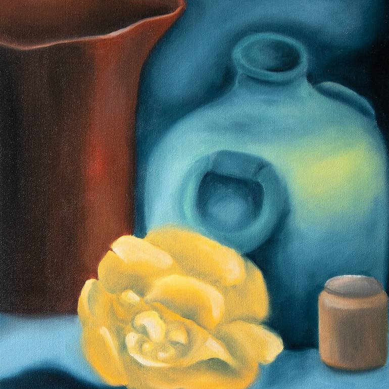 Original Conceptual Still Life Painting by Frida Ostin