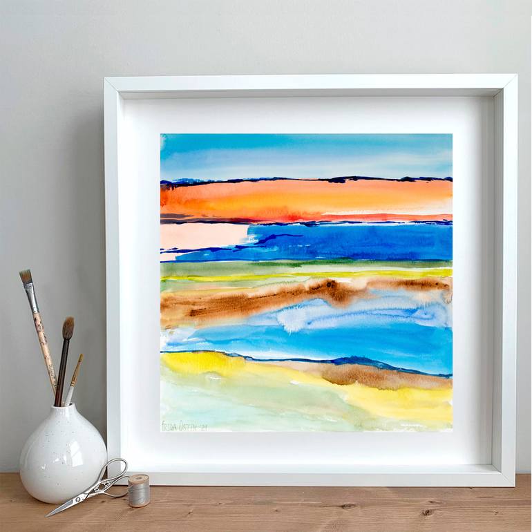 Original Abstract Landscape Painting by Frida Ostin