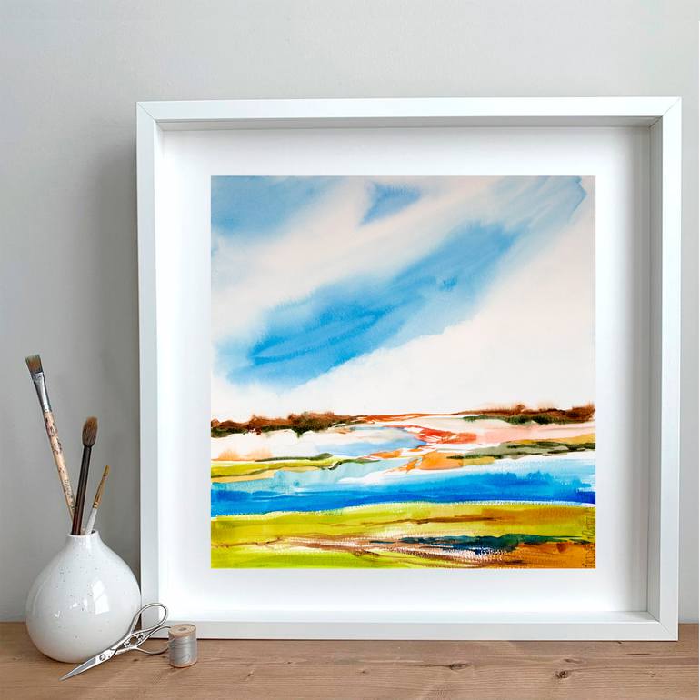 Original Abstract Landscape Painting by Frida Ostin