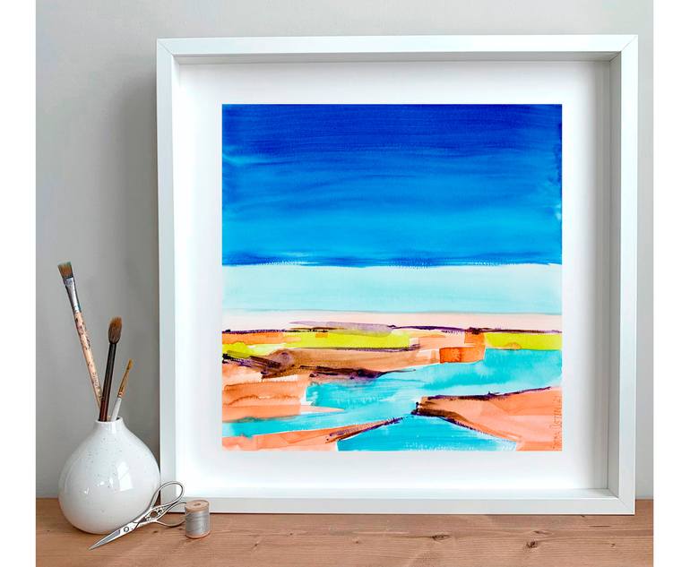 Original Abstract Landscape Painting by Frida Ostin