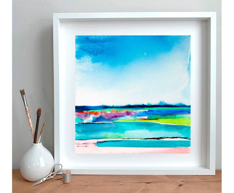 Original Abstract Landscape Painting by Frida Ostin