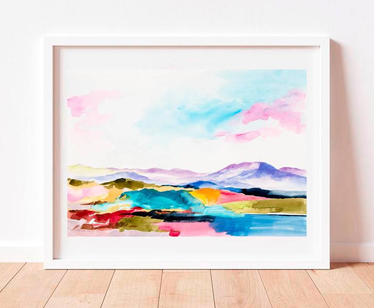 Original Abstract Landscape Painting by Frida Ostin