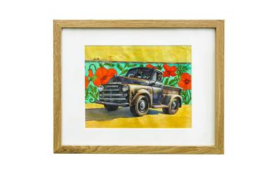 Original Art Deco Car Paintings by Lei He