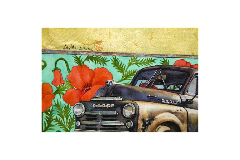 Original Car Painting by Lei He