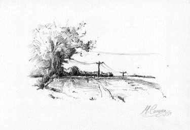 Print of Landscape Drawings by Maxine Cameron