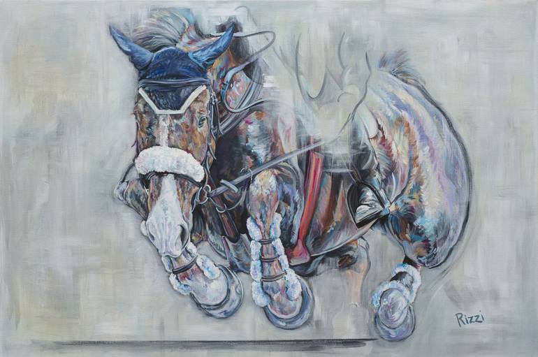 The Oxer Painting by Julie Rizzi | Saatchi Art