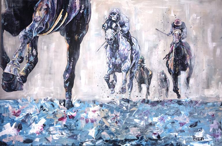 The Chase Painting by Julie Rizzi | Saatchi Art