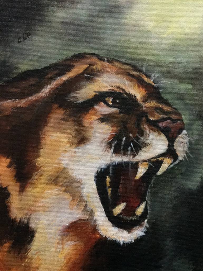 Big Cat Painting by Cheryl Pettigrew | Saatchi Art
