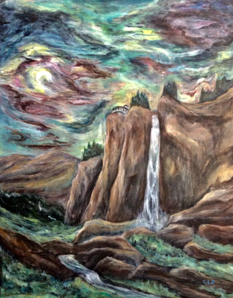 Bridal Veil Falls Colorado Painting By Cheryl Pettigrew Saatchi Art
