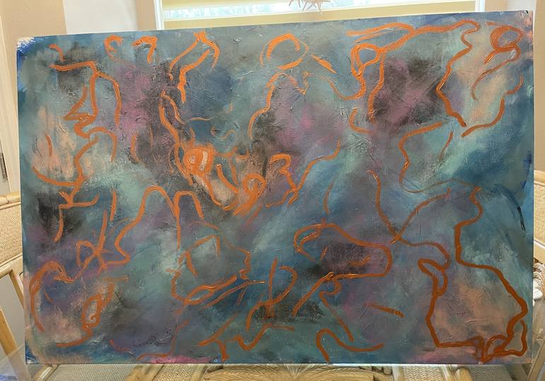 Original Abstract Expressionism Abstract Painting by Sherry Swafford Page