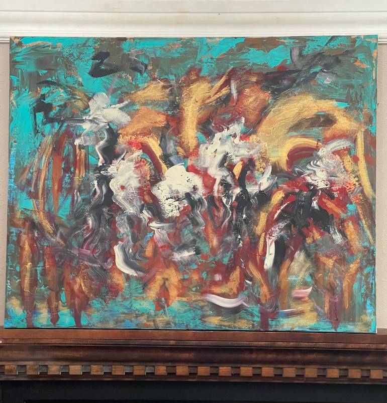 Original Abstract Expressionism Abstract Painting by Sherry Swafford Page