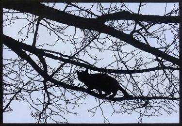 A CAT IN A TREE (MINIATURE MULTI LAYER TECHNIQUE) thumb