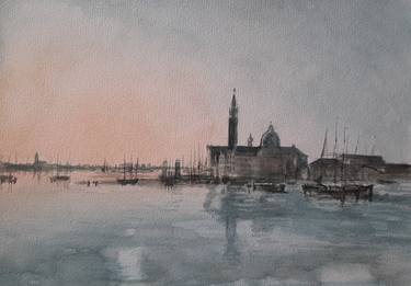 Original Romanticism Landscape Painting by Elisabetta Scaglia