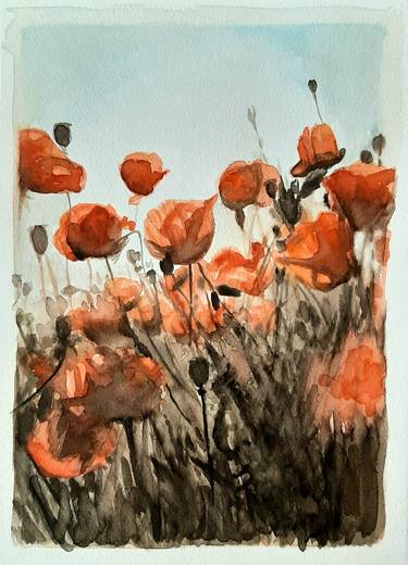 Original Contemporary Floral Painting by Elisabetta Scaglia