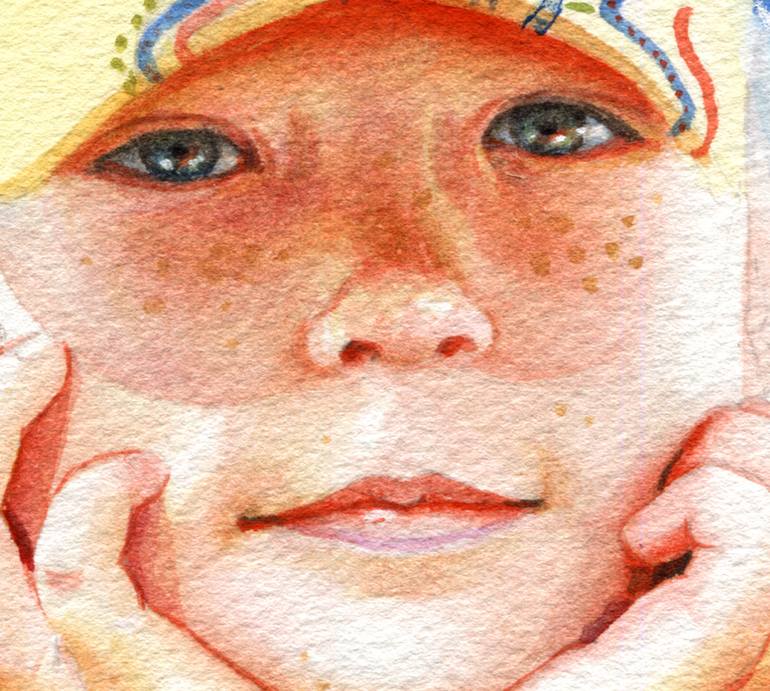 Original Figurative Children Painting by Natallia Valiukevich