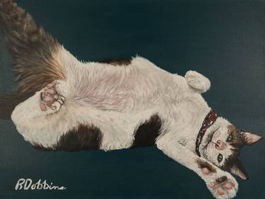 Print of Cats Paintings by Rhonda Dobbins