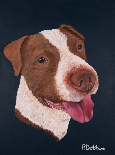 Original Realism Dogs Paintings by Rhonda Dobbins