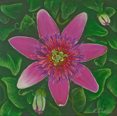 Print of Conceptual Floral Paintings by Rhonda Dobbins