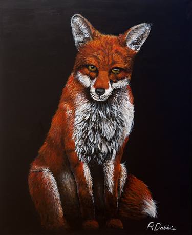 Original Figurative Animal Paintings by Rhonda Dobbins