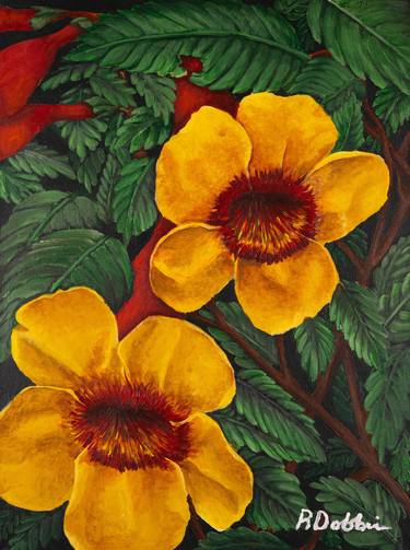 Original Realism Floral Paintings by Rhonda Dobbins
