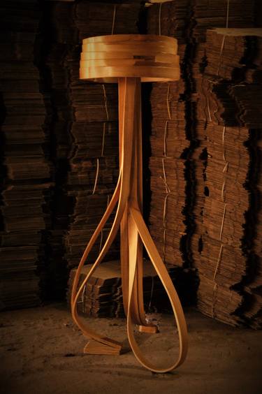 Bent Wood Floor Lamp - Vrksa Lamp II. thumb