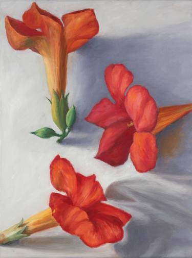 Print of Realism Floral Paintings by Douglas Newton