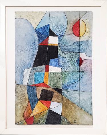 Original Geometric Abstract Painting by Gheri Scarpellini