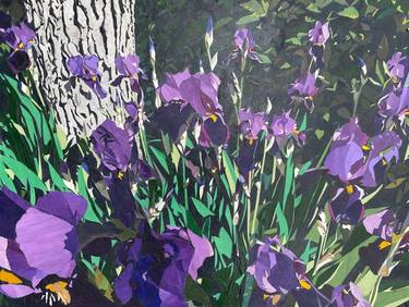 Original Contemporary Floral Collage by Leah Tomaino