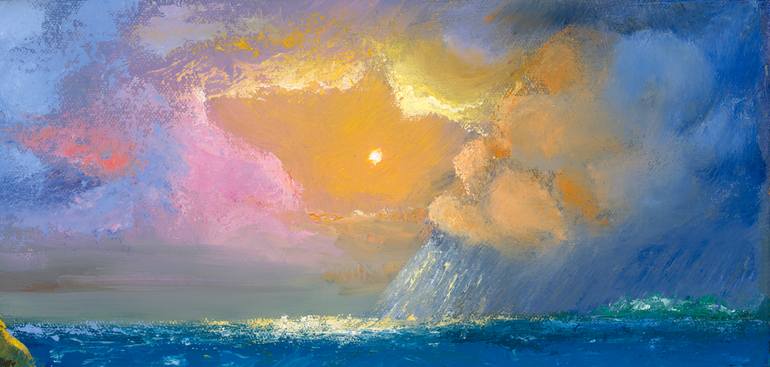 Original Impressionism Seascape Painting by Marguerite Lloyd