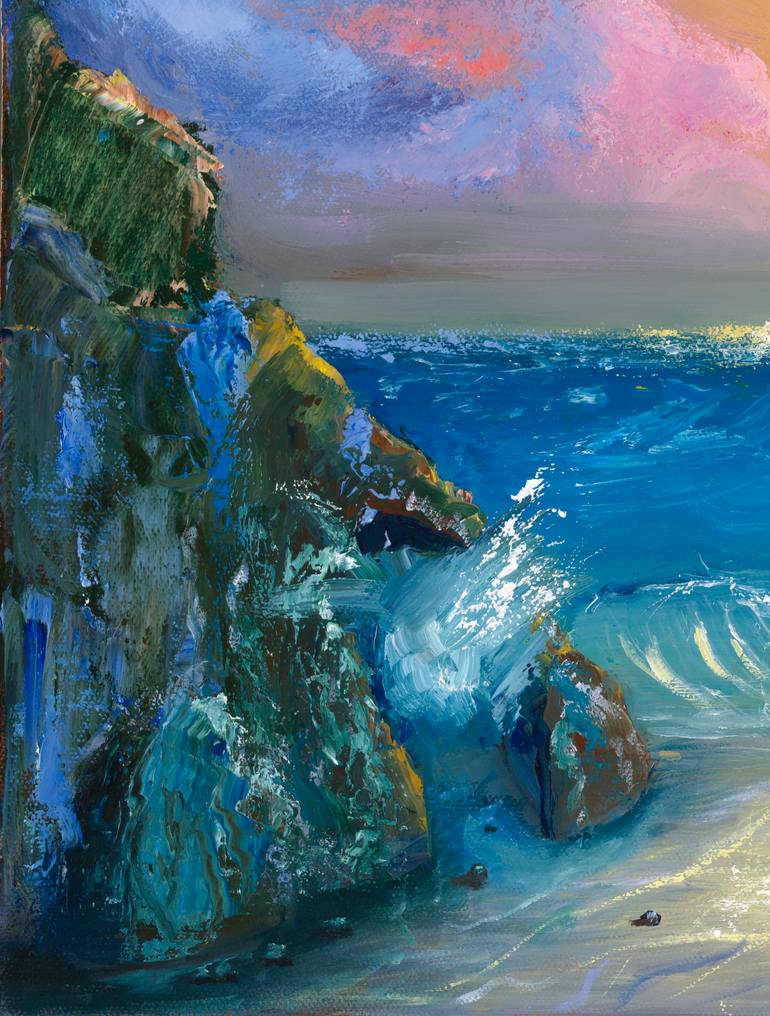 Original Impressionism Seascape Painting by Marguerite Lloyd