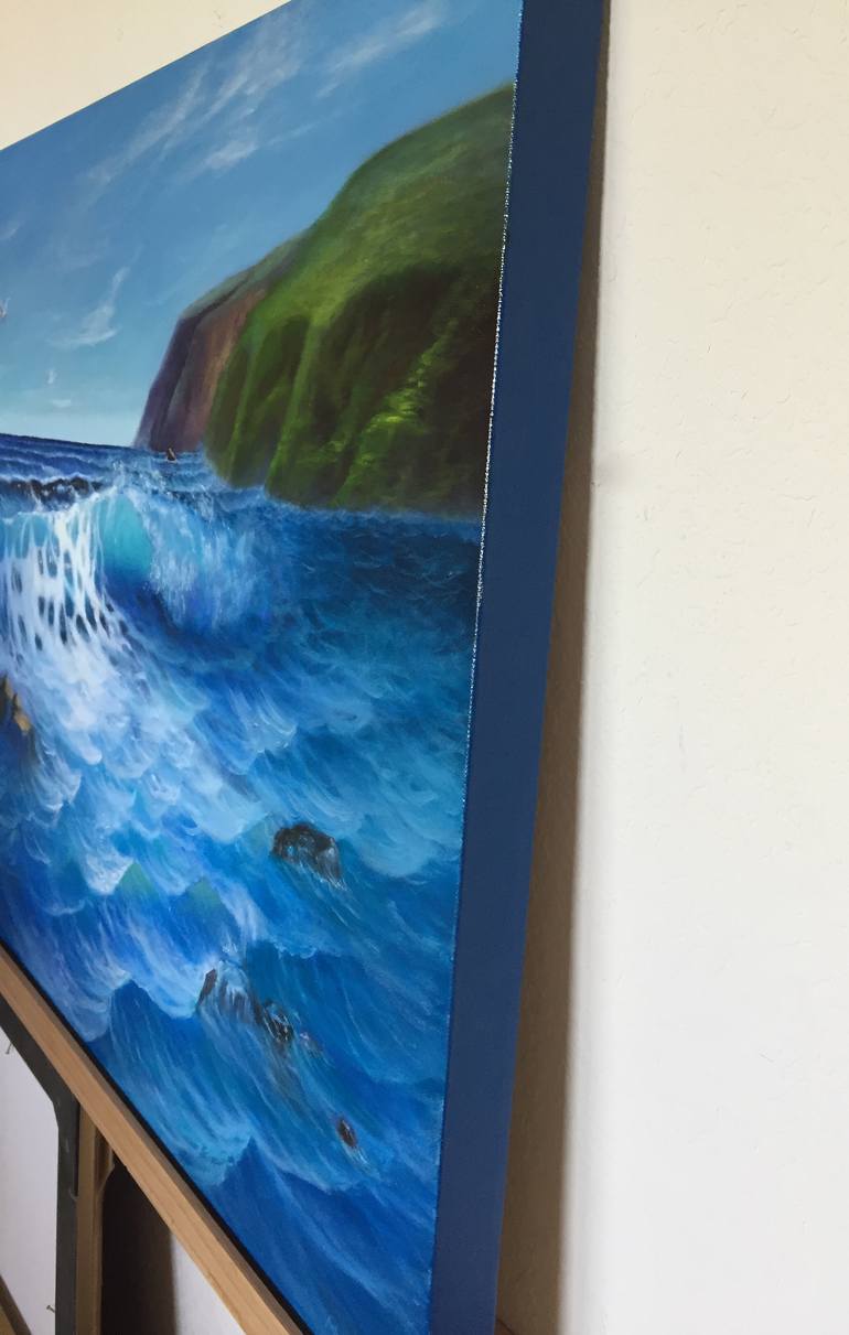 Original Expressionism Seascape Painting by Marguerite Lloyd