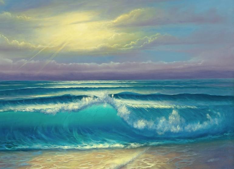 Original Fine Art Seascape Painting by Marguerite Lloyd