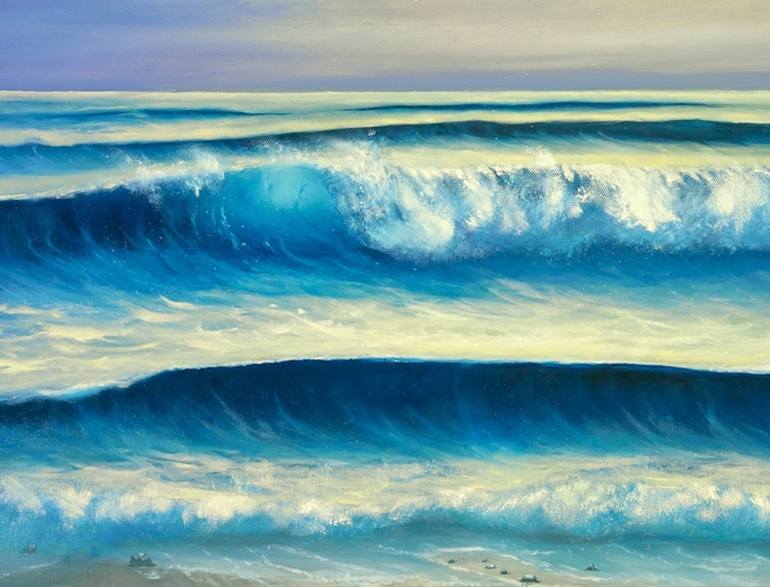 Original Fine Art Seascape Painting by Marguerite Lloyd
