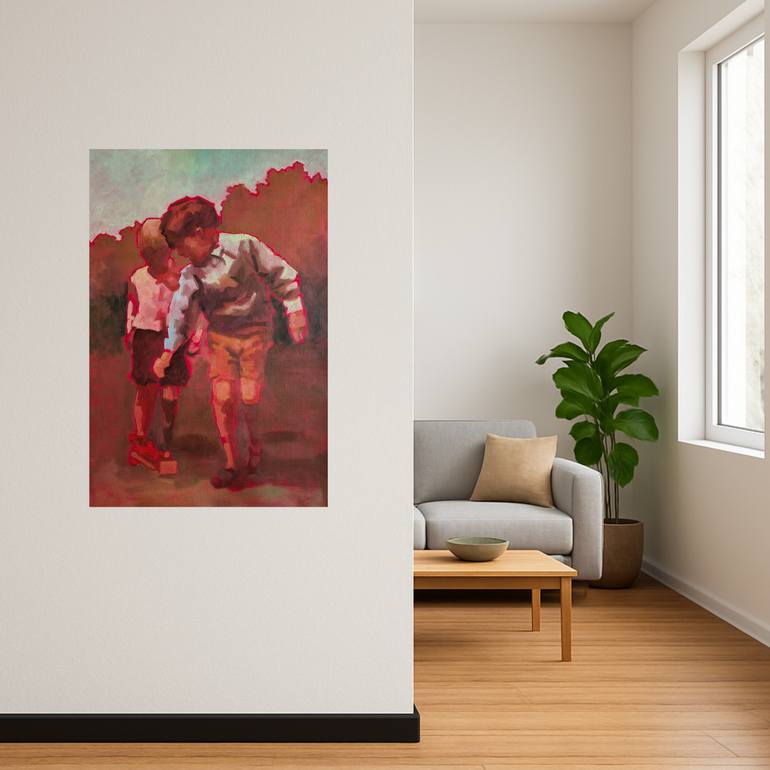 Original Abstract People Painting by Stephanie Van Der Klooster