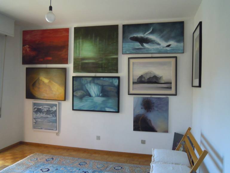 Original Abstract Expressionism Landscape Painting by Elena Murer