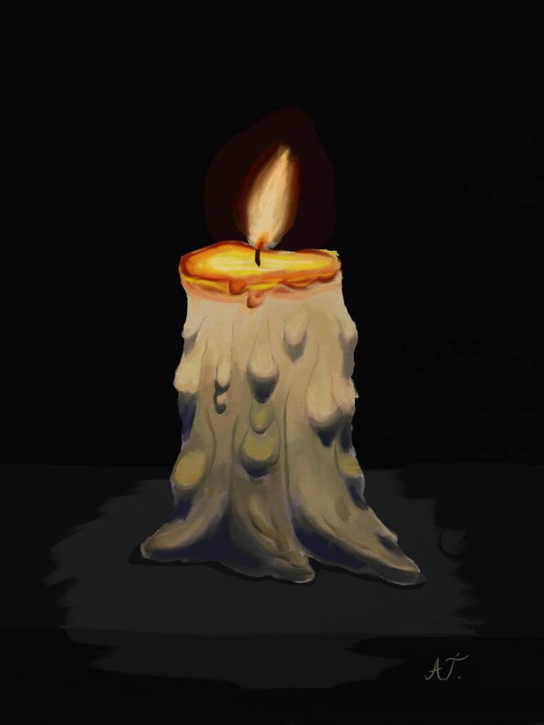 melting candle art